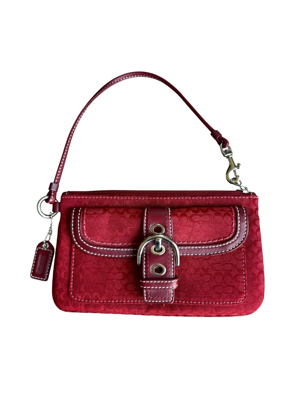 🆕 Coach Vintage Soho Red Mini Bag Signature Wristlet - Picture 3 of 8